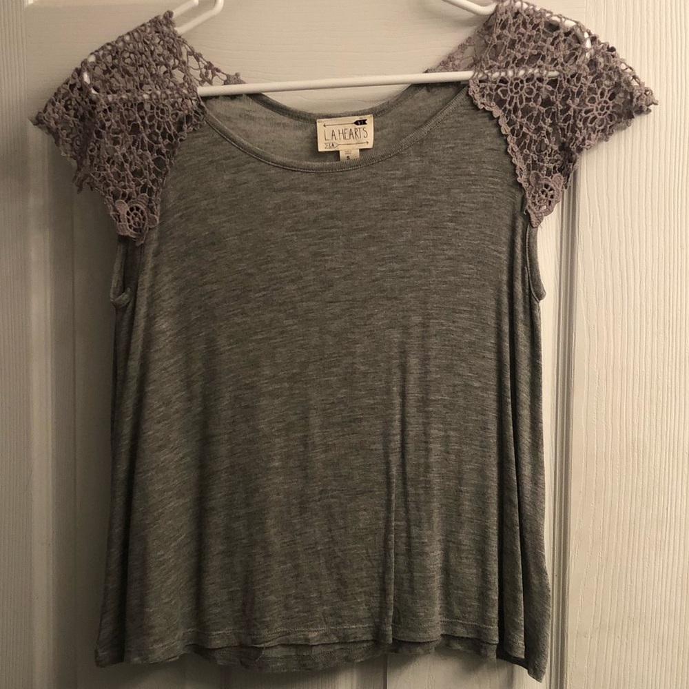 Lace sleeved top
